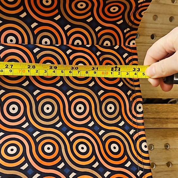 --Cute!-- Mod 60s inspired retro minidress OpArt brown orange navy geometric - Picture 7 of 8